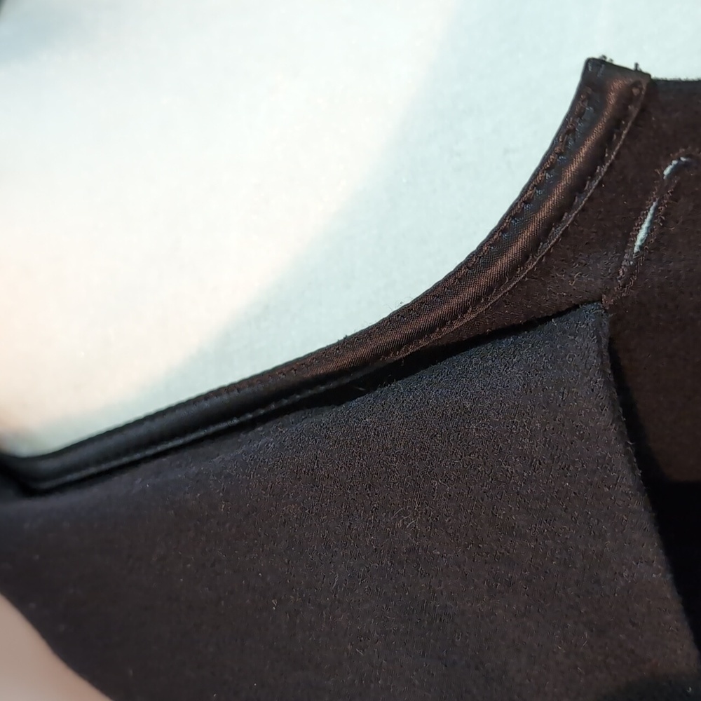 Marc Cain Black Button Down Wool Blazer with Peplum Detail,Size 5. - Picture 8 of 11